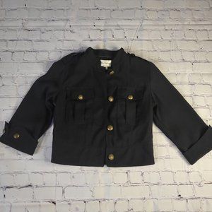 Alice Temperley For Target Black Cropped Jacket With Shoulder Straps